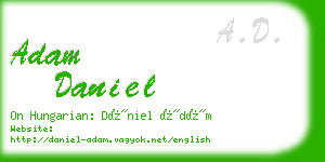adam daniel business card